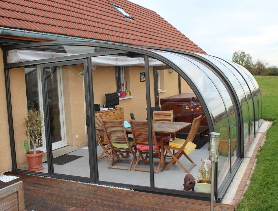 Abri terrasse coulissant structure aluminium